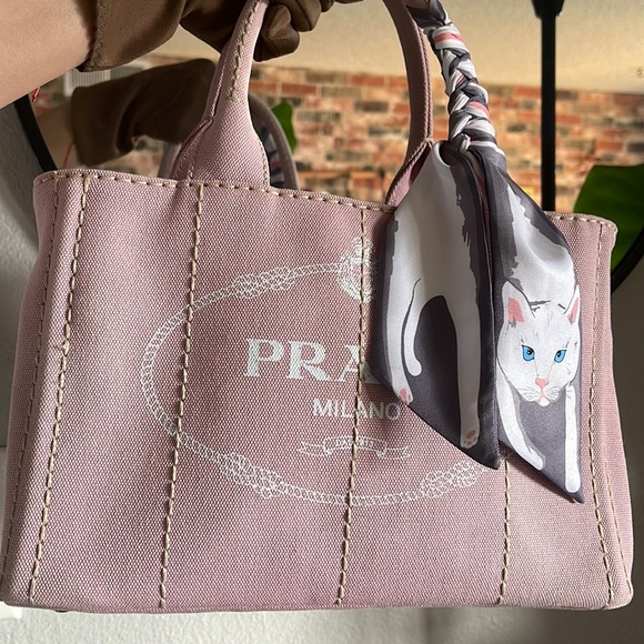 Prada pink Canapa Tote. EUC - Picture 2 of 6